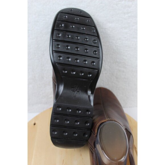 Cole Haan Slip On Shoe Men Size 11.5 Leather Brown Loafer Zeno Split Toe Comfort - Picture 10 of 13